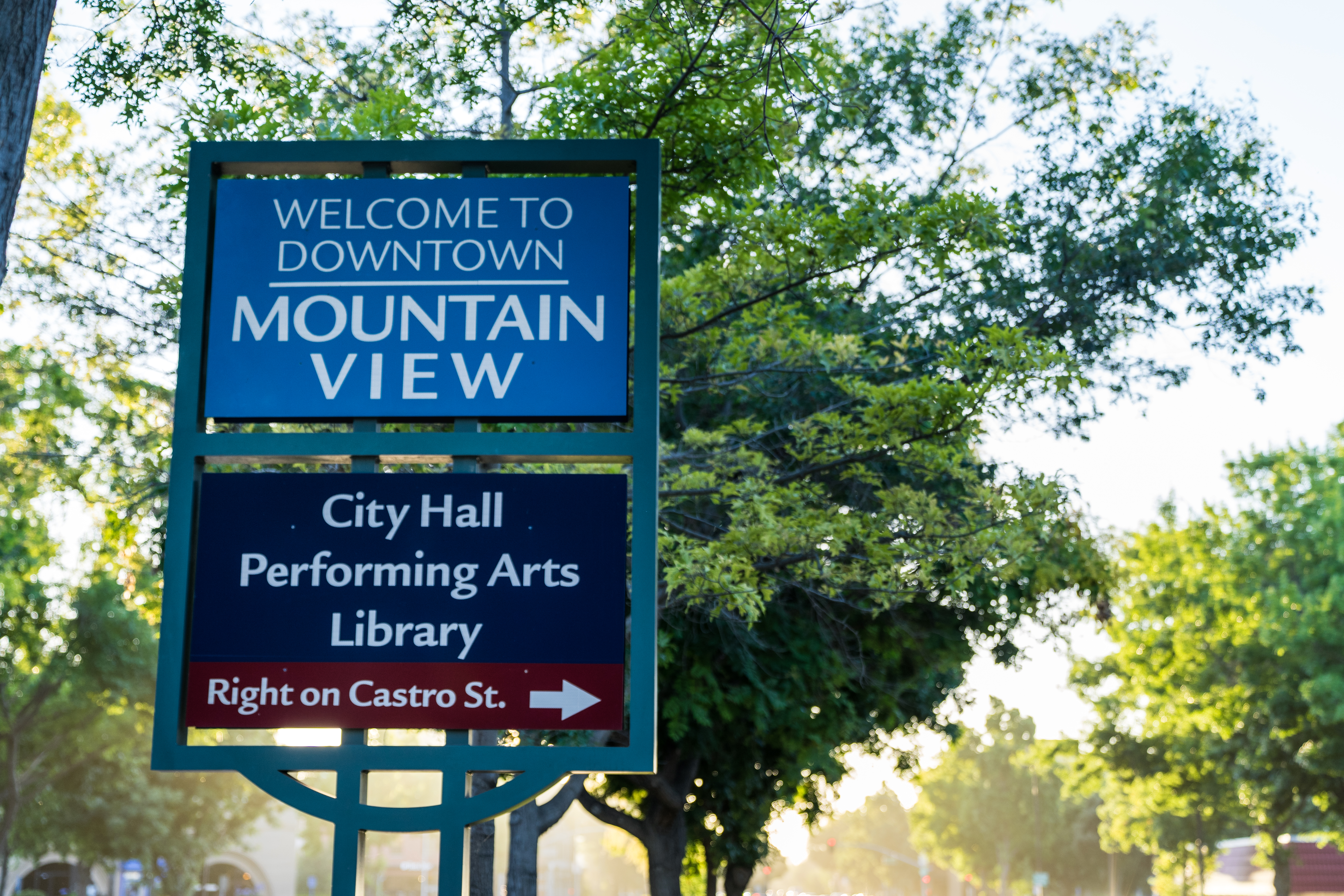 Mountain View Downtown sign