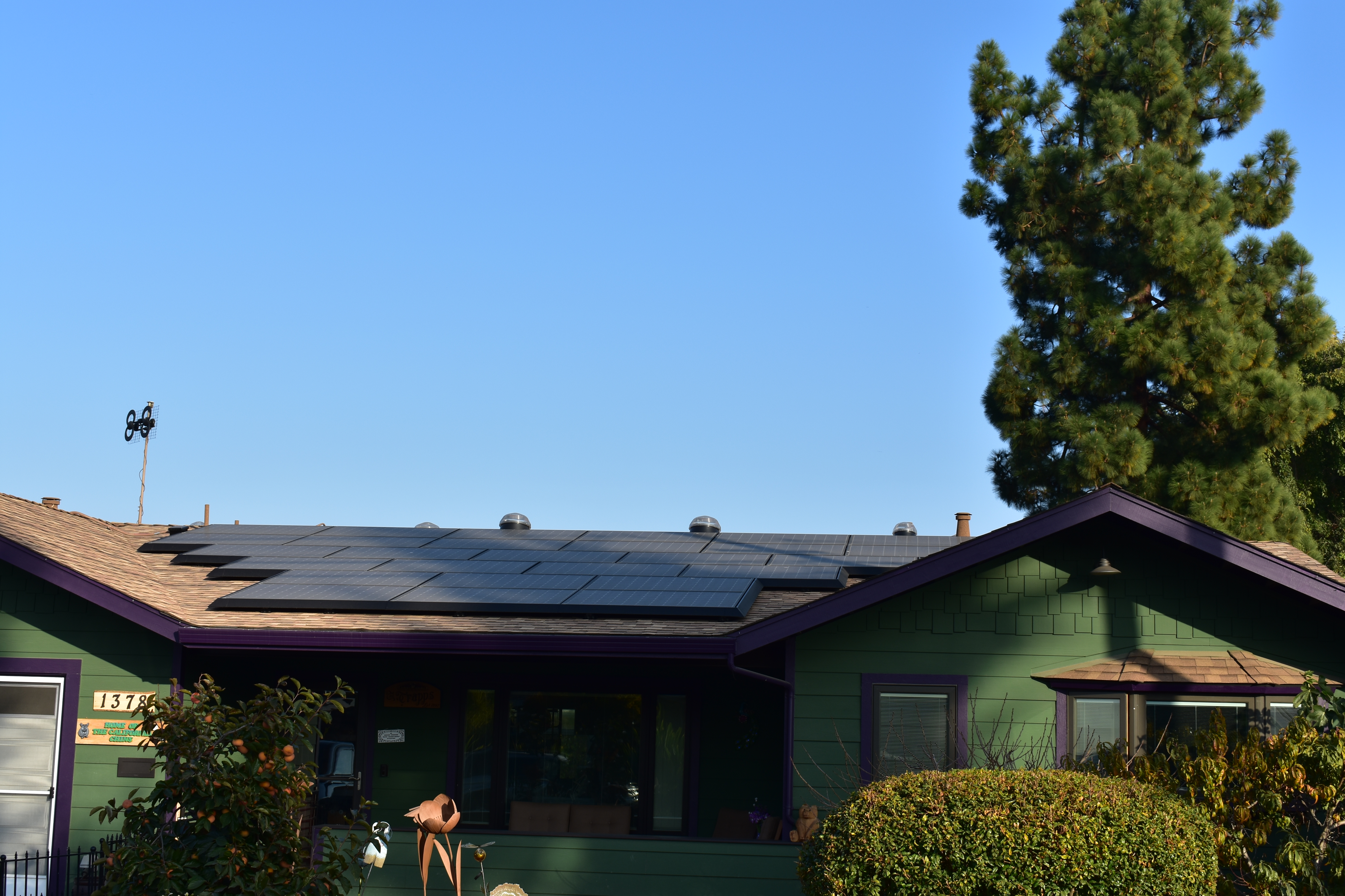 solar panels on the roof of a home