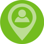 icon of location symbol with person