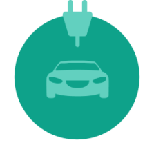Icon of electric vehicle charging