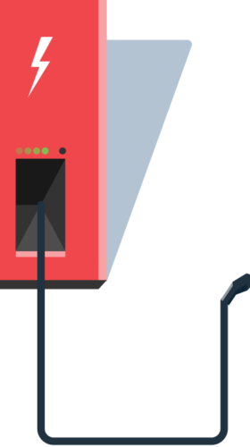 Ilustración de un Vehículo eléctrico