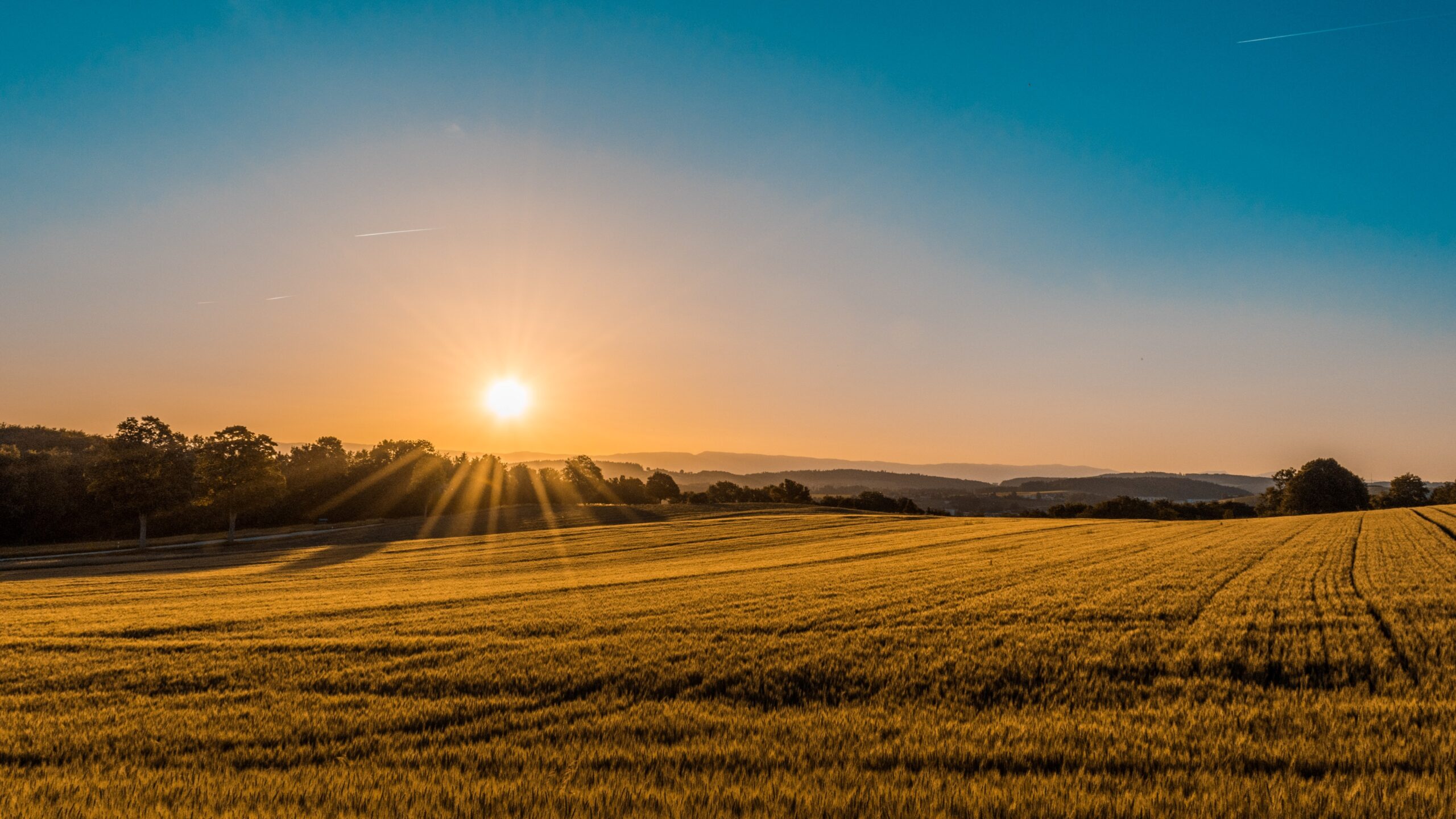 Sunrise over a valley