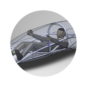 Digital model of Saratoga Supermileage electric vehicle